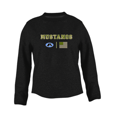 Aldine Mustangs Camo Flag Women's Sweatshirt