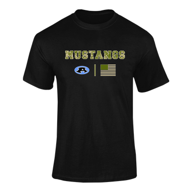 Aldine Mustangs Camo Flag Men's SS T-Shirt