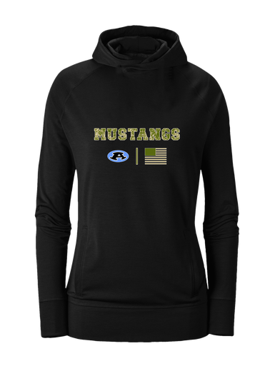 Aldine Mustangs Camo Flag Women's Hoodie