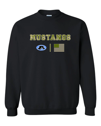 Aldine Mustangs Camo Flag Men's Sweatshirt