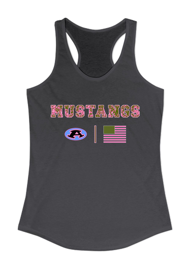 Aldine Mustangs Pink Camo Flag Women's Tank Top