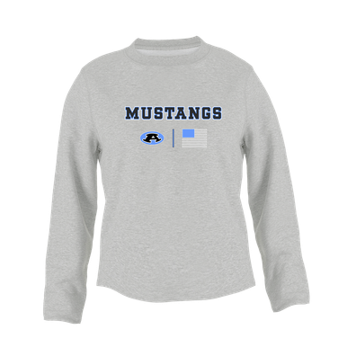 Aldine Mustangs Team Colors Flag Women's Sweatshirt