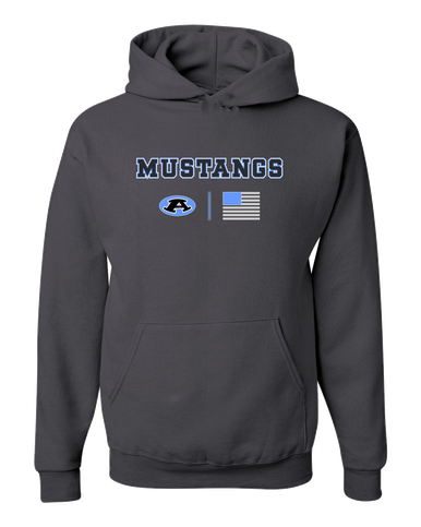 Aldine Mustangs Team Colors Flag Men's Premium Hoodie