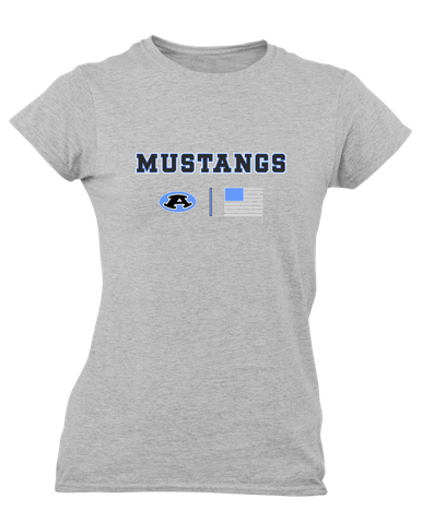 Aldine Mustangs Team Colors Flag Women's SS T-Shirt