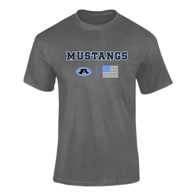 Aldine Mustangs Team Colors Flag Men's Premium SS T-Shirt