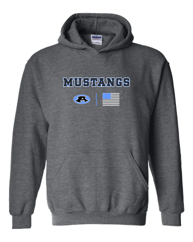 Aldine Mustangs Team Colors Flag Men's Hoodie