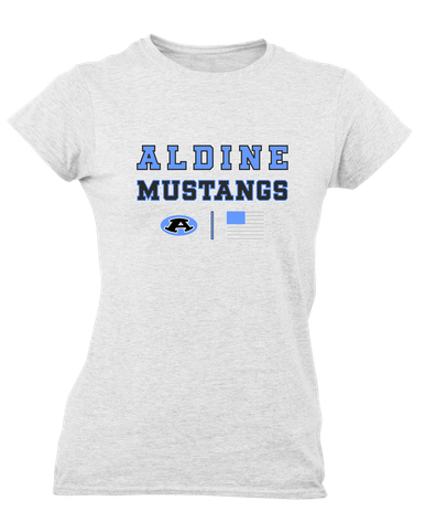 Aldine Mustangs Spirit Flag Women's Premium SS T-Shirt