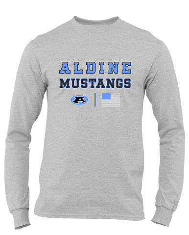 Aldine Mustangs Spirit Flag Men's Premium LS T-Shirt