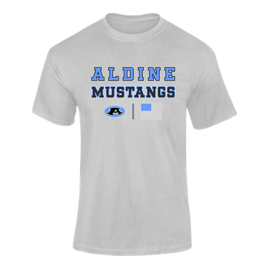 Aldine Mustangs Spirit Flag Men's SS T-Shirt
