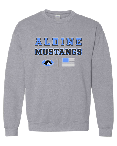 Aldine Mustangs Spirit Flag Men's Sweatshirt