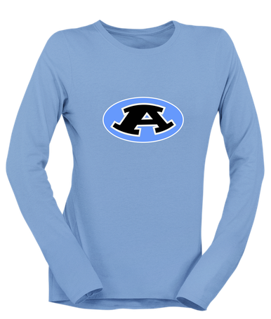 Aldine Mustangs Mascot #1 Women's LS T-Shirt