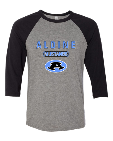 Aldine Mustangs Mascot #3 Women's Baseball T-Shirt