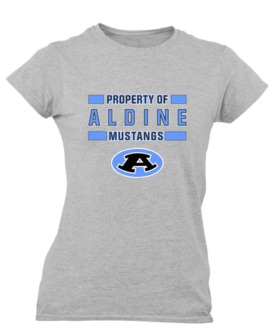 Aldine Mustangs Property Of Women's Premium SS T-Shirt