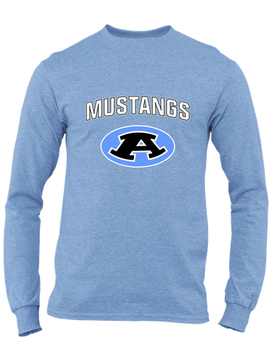 Aldine Mustangs Mascot #6 Men's LS T-Shirt