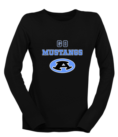 Aldine Mustangs Go Team Women's Premium LS T-Shirt