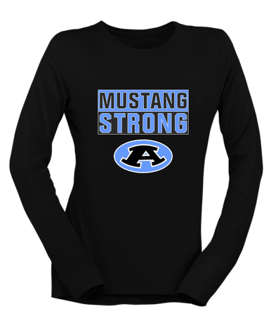 Aldine Mustangs Strong #1 Women's LS T-Shirt