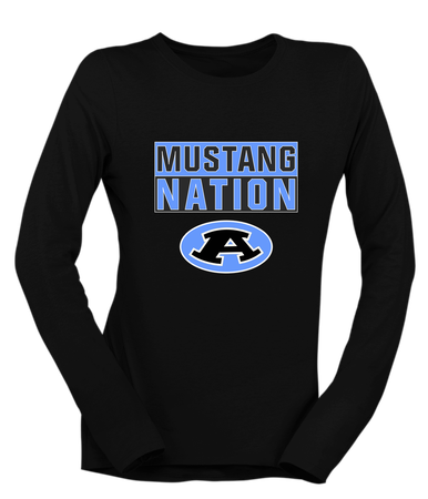 Aldine Mustangs Nation #1 Women's Premium LS T-Shirt
