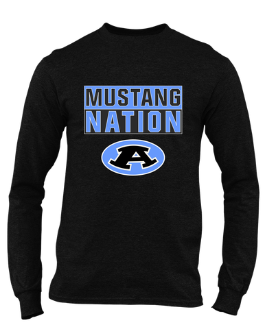 Aldine Mustangs Nation #1 Men's LS T-Shirt