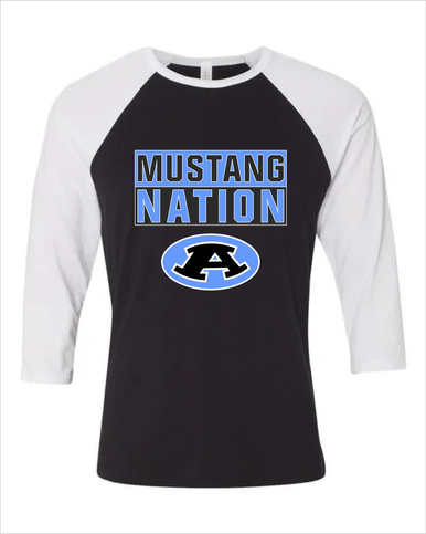 Aldine Mustangs Nation #1 Women's Baseball T-Shirt