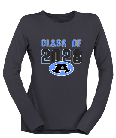 Aldine Mustangs Class of 2028 Women's LS T-Shirt
