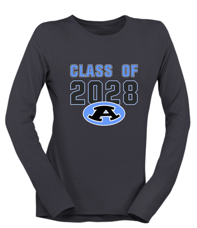 Aldine Mustangs Class of 2028 Women's Premium LS T-Shirt