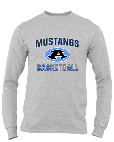 Aldine Mustangs Basketball #1 Men's LS T-Shirt