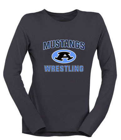 Aldine Mustangs Wrestling Women's Premium LS T-Shirt