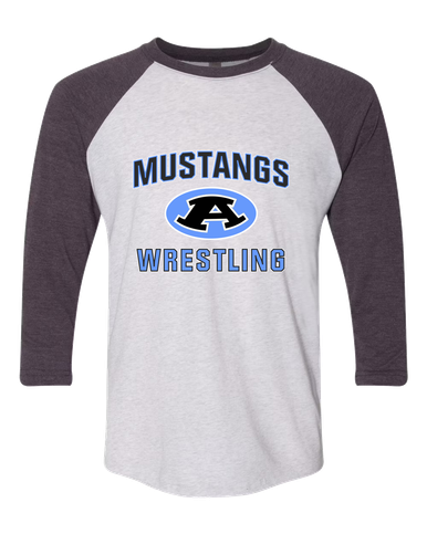 Aldine Mustangs Wrestling Women's Baseball T-Shirt