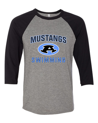 Aldine Mustangs Swimming Women's Baseball T-Shirt