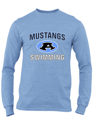 Aldine Mustangs Swimming Men's LS T-Shirt