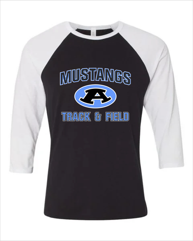 Aldine Mustangs Track & Field Women's Baseball T-Shirt