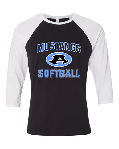 Aldine Mustangs Softball #1 Women's Baseball T-Shirt
