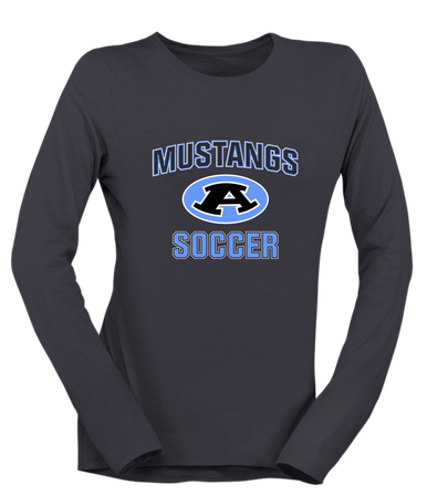 Aldine Mustangs Soccer #1 Women's Premium LS T-Shirt