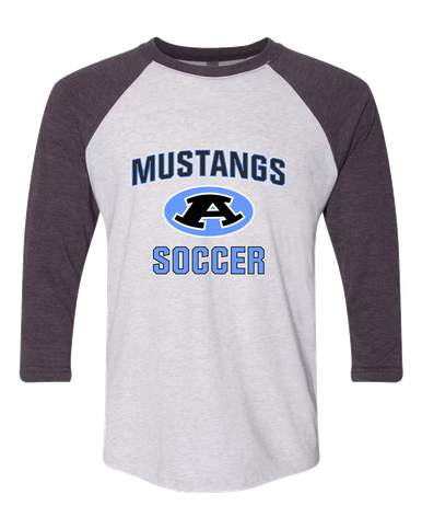 Aldine Mustangs Soccer #1 Women's Baseball T-Shirt