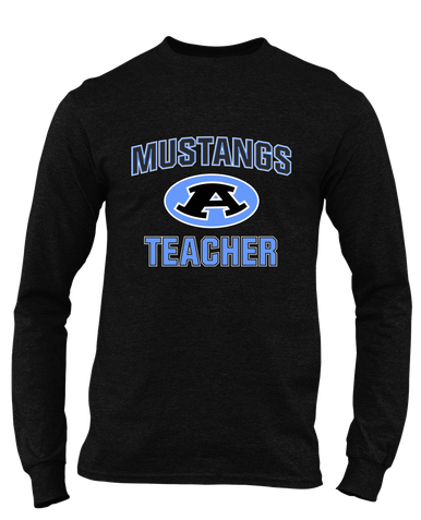 Aldine Mustangs Teacher Men's LS T-Shirt