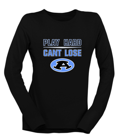 Aldine Mustangs Play Hard, Can't Lose Women's Premium LS T-Shirt