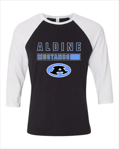 Aldine Mustangs Mascot #7 Men's Baseball T-Shirt