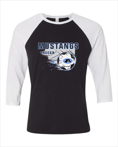 Aldine Mustangs Soccer #2 Men's Baseball T-Shirt