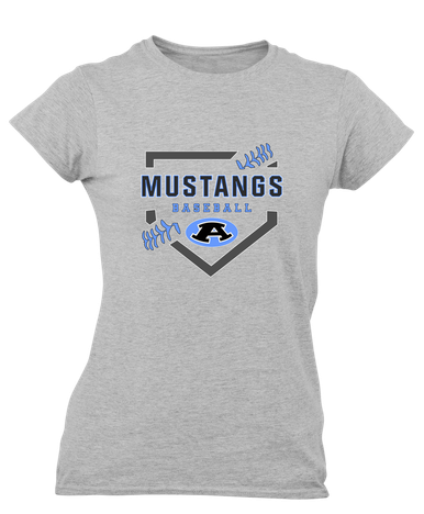 Aldine Mustangs Baseball #2 Women's Premium SS T-Shirt
