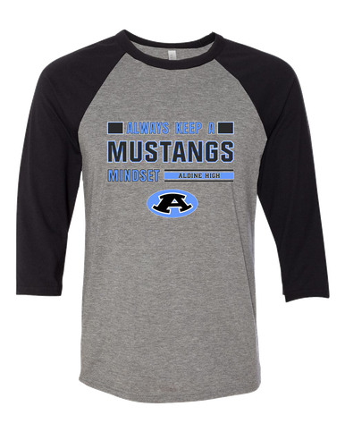 Aldine Mustangs Mindset Men's Baseball T-Shirt