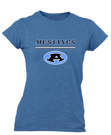 Aldine Mustangs Mascot #8 Women's Premium SS T-Shirt