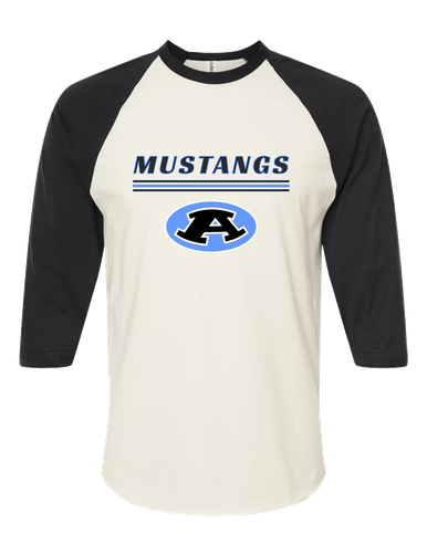 Aldine Mustangs Mascot #8 Women's Baseball T-Shirt