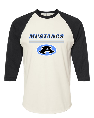 Aldine Mustangs Mascot #8 Men's Baseball T-Shirt