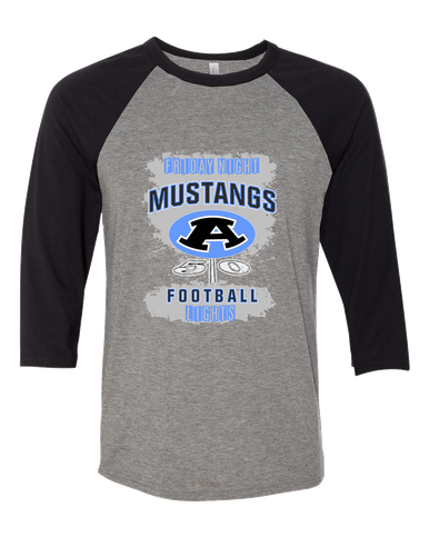 Aldine Mustangs Football #6 Women's Baseball T-Shirt