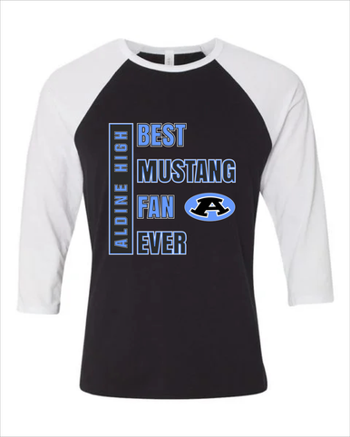 Aldine Mustangs Best Mustang Fan Women's Baseball T-Shirt