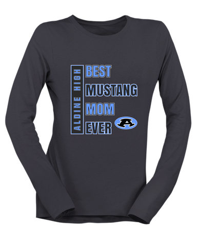 Aldine Mustangs Best Mustang Mom Women's Premium LS T-Shirt