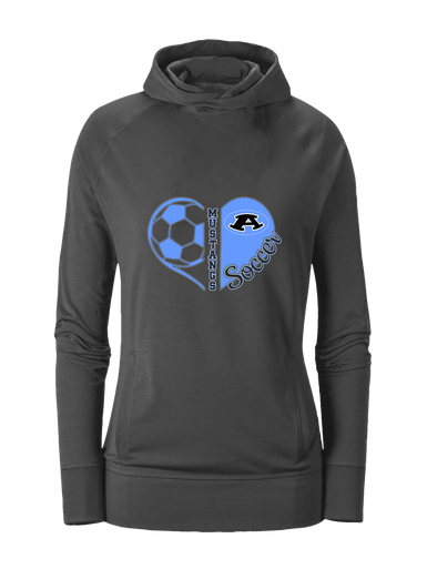 Aldine Mustangs Heart Soccer Women's Hoodie
