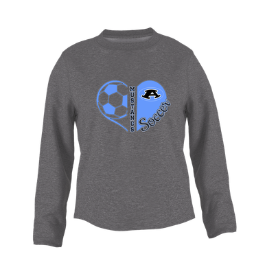 Aldine Mustangs Heart Soccer Women's Sweatshirt