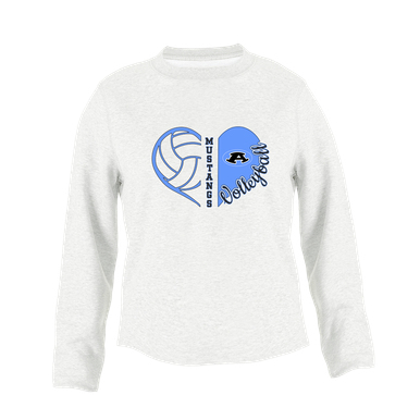 Aldine Mustangs Heart Volleyball Women's Sweatshirt