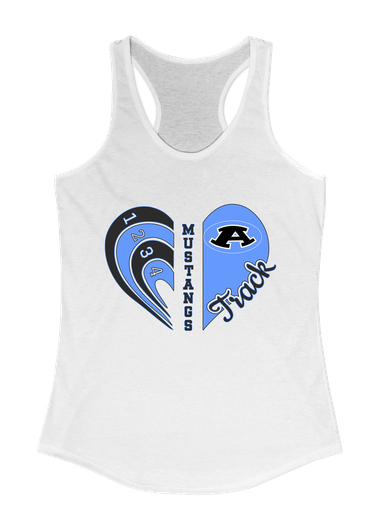 Aldine Mustangs Heart Track Women's Tank Top
